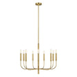 Brianna 9 Light Chandelier - Burnished Brass - Comet Lighting