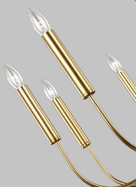 Brianna 9 Light Chandelier - Burnished Brass - Comet Lighting