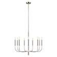 Brianna 9 Light Chandelier - Polished Nickel - Comet Lighting