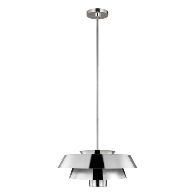 Brisbin 1 Light Pendant - Polished Nickel - Comet Lighting