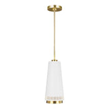 Carter 1 Light Pendant - Style A - Matte White - Comet Lighting