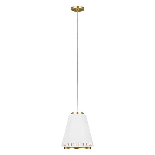 Carter 1 Light Pendant - Style B - Matte White - Comet Lighting