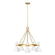 Joan 5 Light Chandelier - Matte White - Comet Lighting