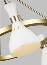 Joan 5 Light Chandelier - Matte White - Comet Lighting