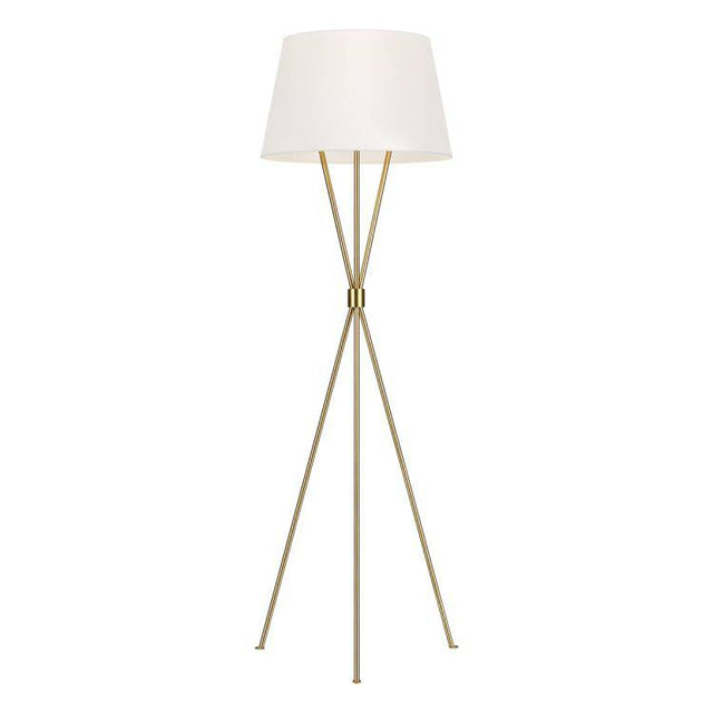 Penny 1 Light Floor Lamp - Burnished Brass - Comet Lighting