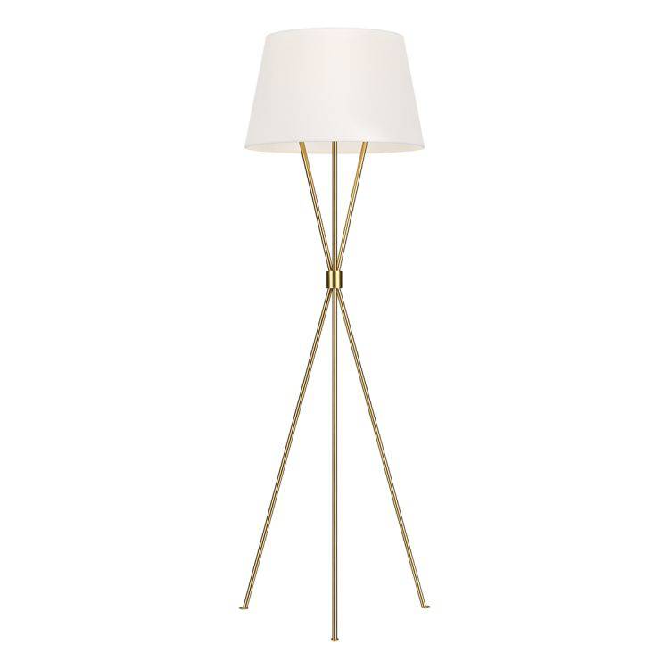 Penny 1 Light Floor Lamp - Burnished Brass - Comet Lighting