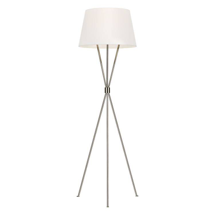 Penny 1 Light Floor Lamp - Polished Nickel - Comet Lighting