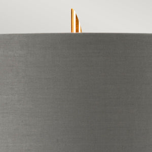 Ferrara Table Lamp - Grey and Polished Gold - Comet Lighting