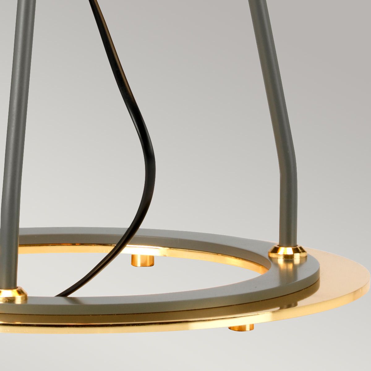 Ferrara Table Lamp - Grey and Polished Gold - Comet Lighting
