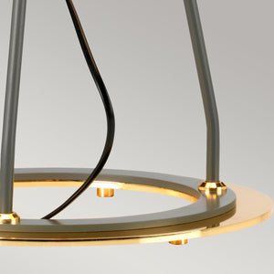 Ferrara Table Lamp - Grey and Polished Gold - Comet Lighting