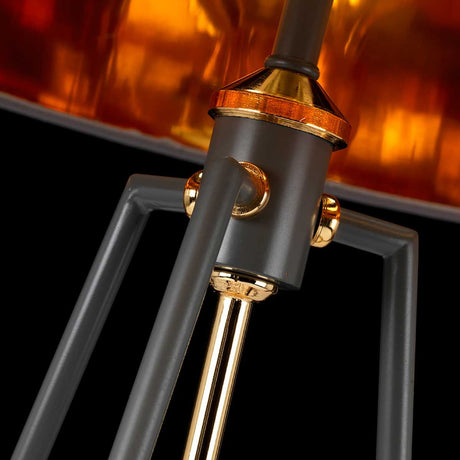 Ferrara Table Lamp - Grey and Polished Gold - Comet Lighting