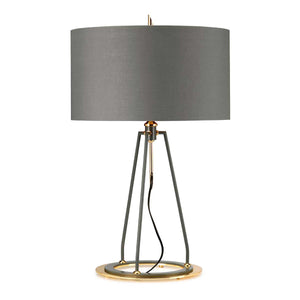 Ferrara Table Lamp - Grey and Polished Gold - Comet Lighting