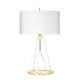 Ferrara Table Lamp - White and Polished Gold