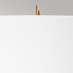 Ferrara Table Lamp - White and Polished Gold - Comet Lighting