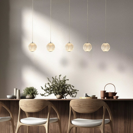 Allure 5Lt Bar Pendant - Chrome Metal & Clear Acrylic