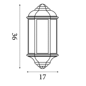 Searchlight Black Cast Aluminium Outdoor Flush Light Glass