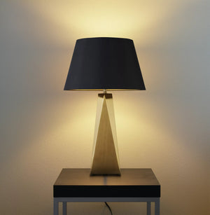 Maldon Table Lamp - Gold Metal & Black Shade with Gold Inner