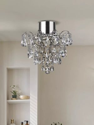 Belle Chandelier  - Chrome Metal & Clear Crystal