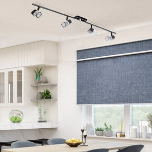 Searchlight Blocs Black Chrome 4 Light Adjustable Bar Spotlight With Ice Cube Glass (9884BC)