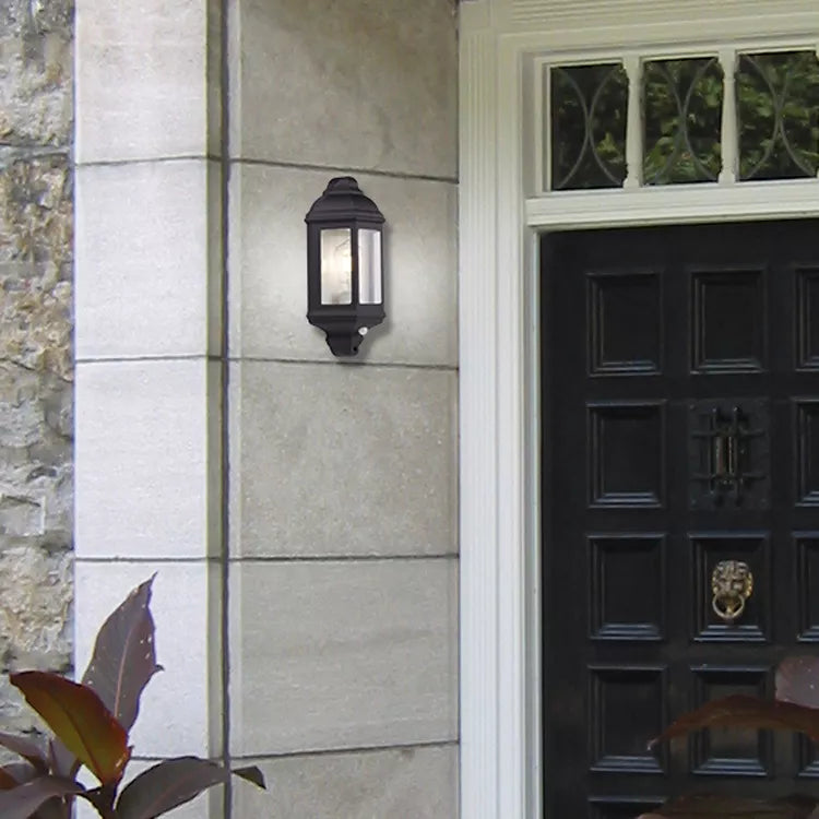 Searchlight Black Cast Aluminium Outdoor Flush Light Glass