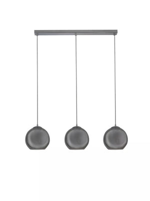 Searchlight Pendant 3Lt Bar| Chrome| Smoke Glass