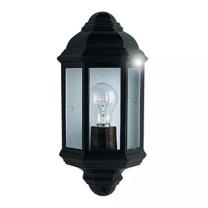 Searchlight Black Cast Aluminium Outdoor Flush Light Glass