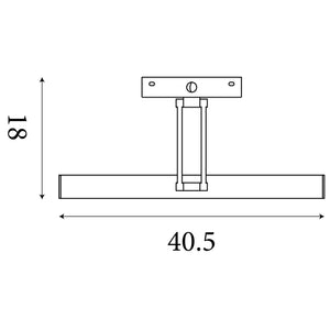 Rhodes Picture Light - Satin Brass Metal 400mm