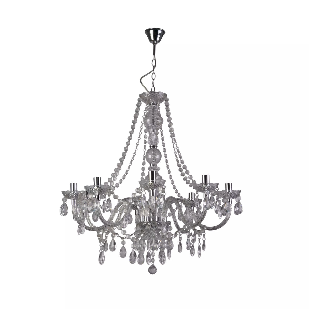 Searchlight Marie Therese 8 Light Chandelier Crystal Drops
