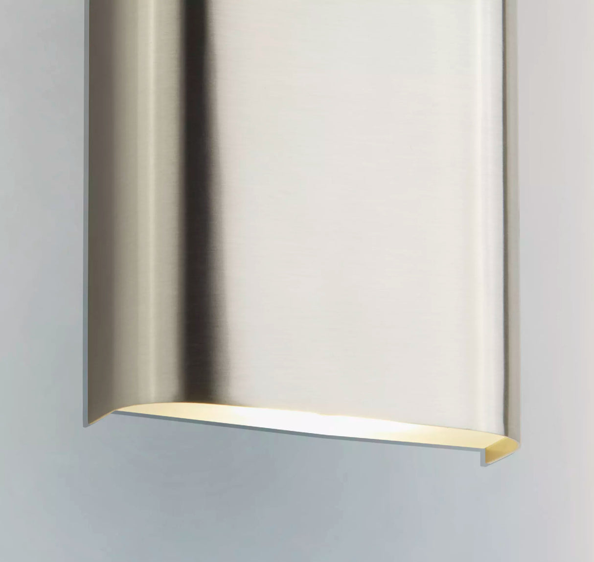 Searchlight LED Wall Light| Satin Silver With Frosted Glass
