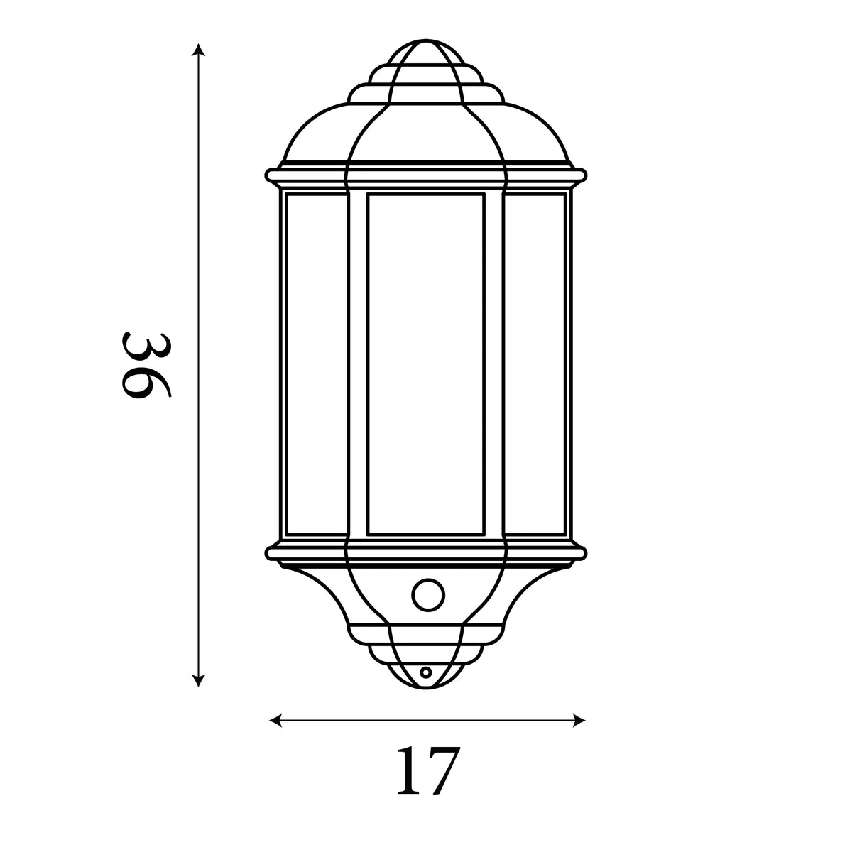 Searchlight Black IP44 Cast Aluminium Outdoor Flush Light With Clear Glass