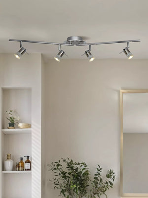 Searchlight Aries 4 Light Spotlight Silver