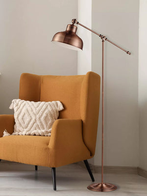Searchlight Macbeth Copper Adjustable Floor Lamp
