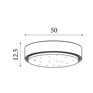 Searchlight Modern 1Lt Led Flush Ceiling Light, Acrylic, White Shade/Silver