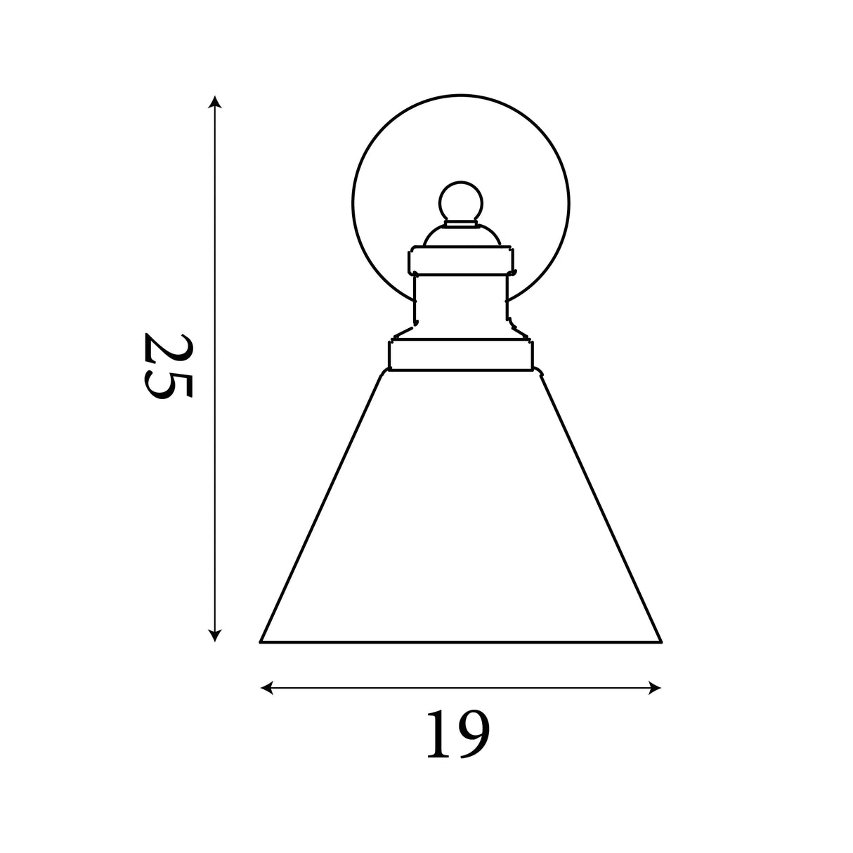 Searchlight Pyramid Wall Light - SS| Clear Glass Shade