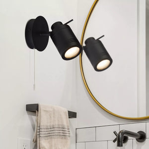 Searchlight Samson Bathroom Spotlight - Black Metal| IP44
