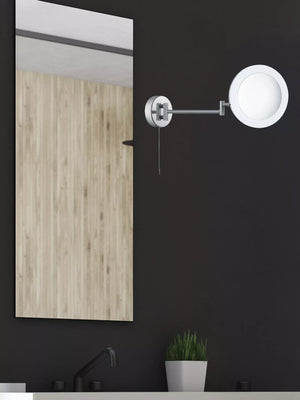 Searchlight Chrome Illuminated Adjustable Bathroom Mirror
