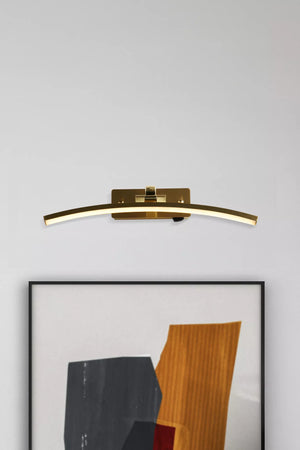 Santorini Picture Light - Satin Brass & Brushed Metal 40cm