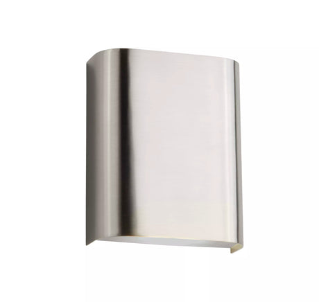 Searchlight LED Wall Light| Satin Silver With Frosted Glass