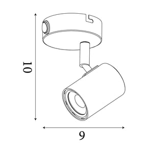 Searchlight 1 Light Cylinder Wall Bracket White Chrome