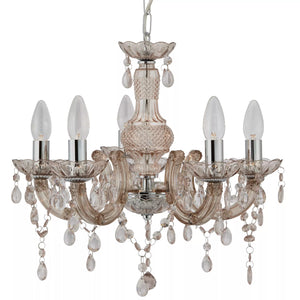 Searchlight Marie Therese Mink 5 Light Chandelier
