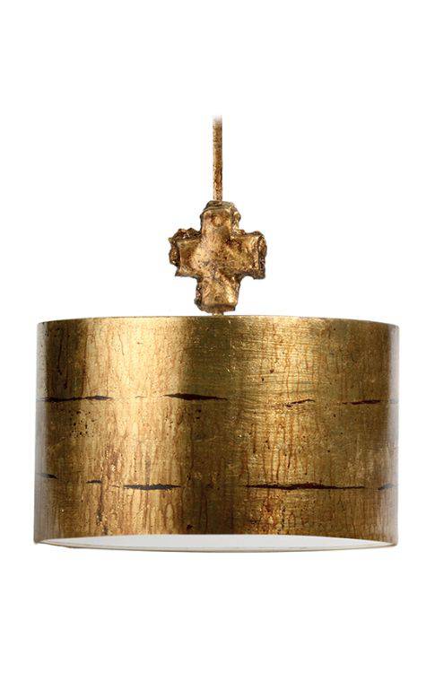 Fragment Large Gold 1-Light Pendant Ceiling Light - Comet Lighting