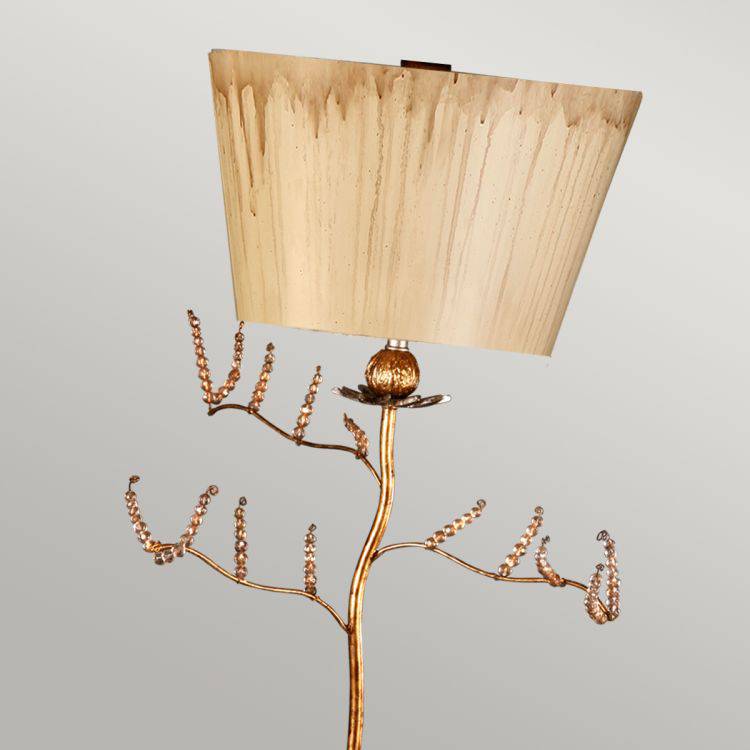 Kristal 1Lt Table Lamp - Putty Patina & Gold Leaf - Comet Lighting