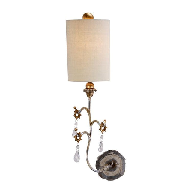 Tivoli 1-Light Wall Light - Silver & Cream Patina - Comet Lighting