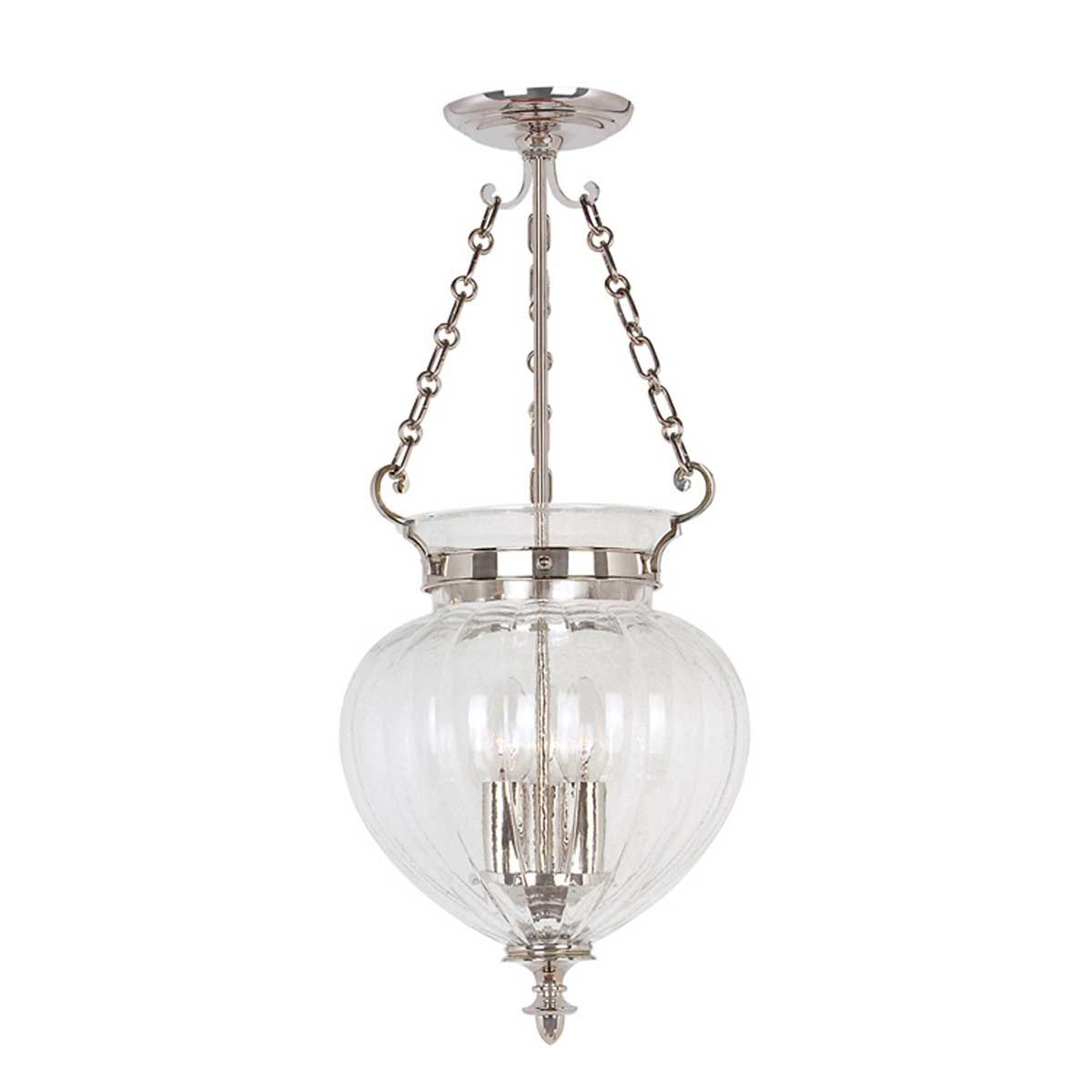Finsbury Park 3 Light Medium Pendant - Polished Nickel