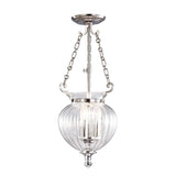 Finsbury Park Pendant Ceiling Light Small Polished Nickel - Comet Lighting