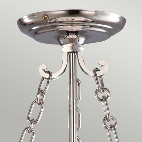 Finsbury Park Pendant Ceiling Light Small Polished Nickel - Comet Lighting