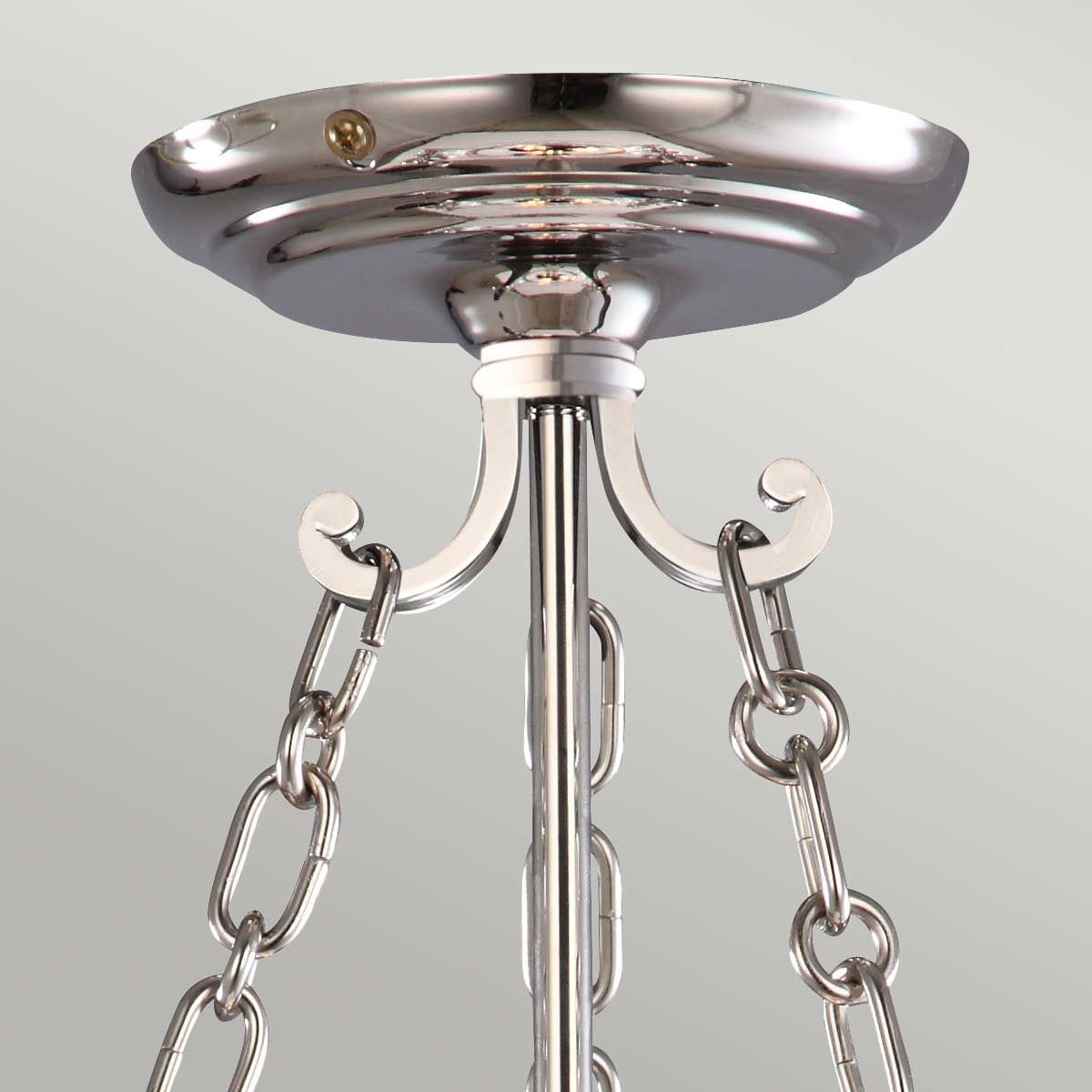 Finsbury Park 3 Light small Pendant - Polished Nickel - Comet Lighting