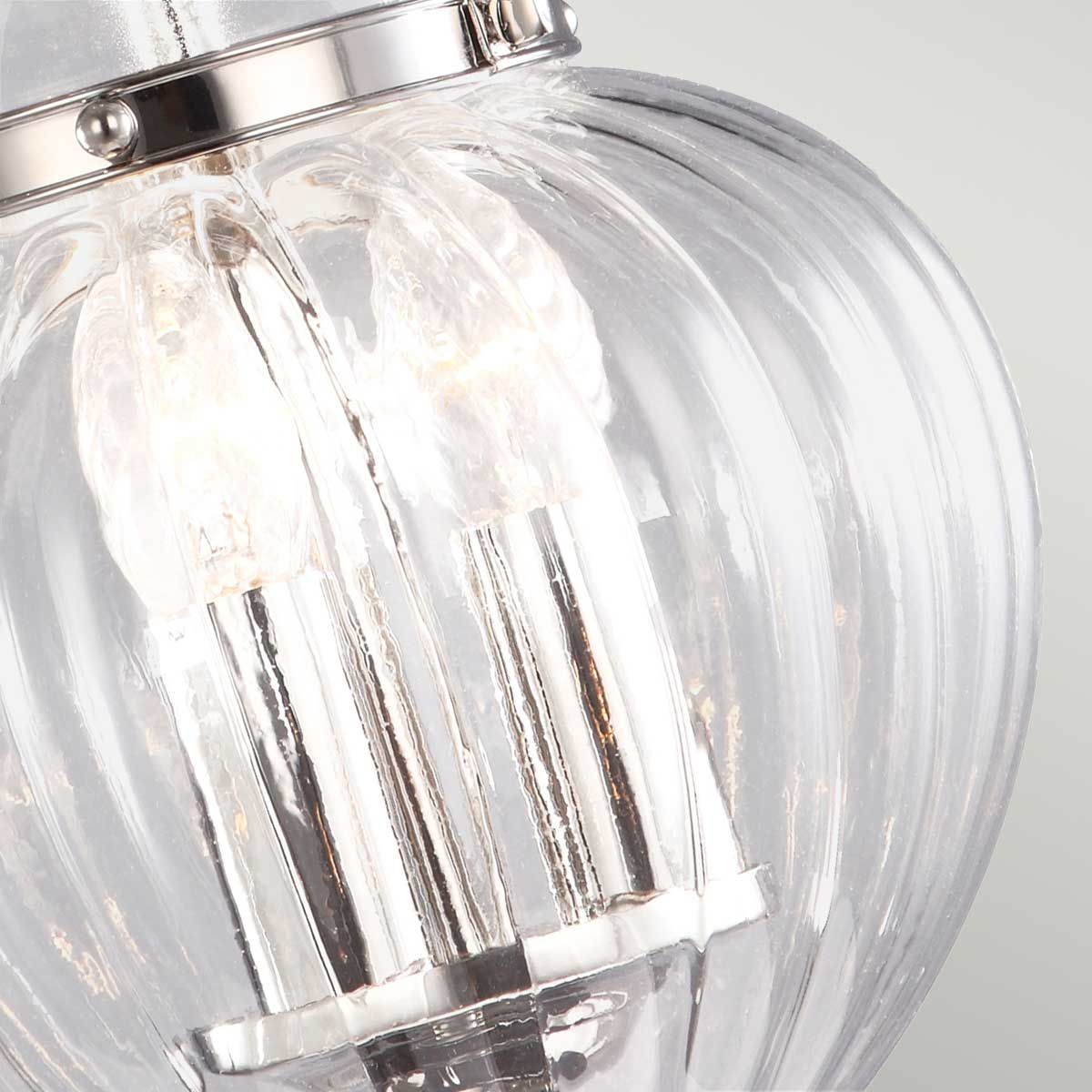 Finsbury Park 3 Light small Pendant - Polished Nickel - Comet Lighting