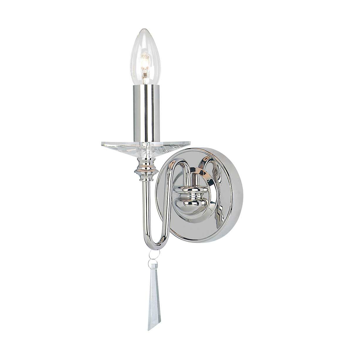 Finsbury Park 1-Light Wall Light Polished Nickel - Comet Lighting