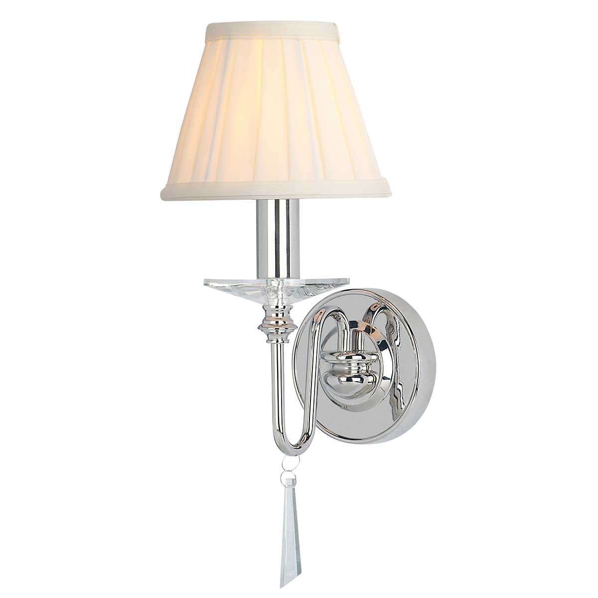 Finsbury Park 1-Light Wall Light Polished Nickel - Comet Lighting